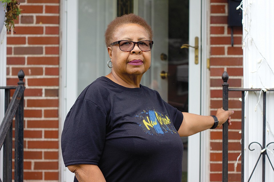 Longtime University City resident Letha Baptiste says Novus isn’t paying homeowners in the path of the project enough for her to leave her house. “I’m not for it at all.” - DANNY WICENTOWSKI