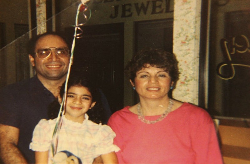 Behshid, Natasha and Hamishe Bahrami outside of The Little Kitchen. - Courtesy Bahrami family