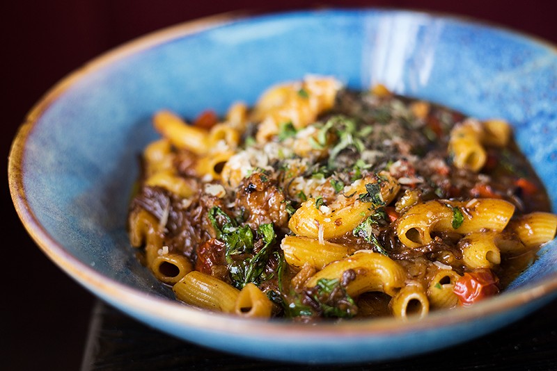 The short rib ragout is a masterpiece, comprised of rigatoni noodles, caramelized fennel and braised short ribs, it’s what would happen if the most talented Italian grandmother home cook was asked to make pot roast. - MABEL SUEN