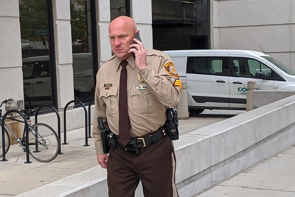 St. Louis County Sgt. Keith Wildhaber, several hours before a jury awarded him $19 million. - DANNY WICENTOWSKI
