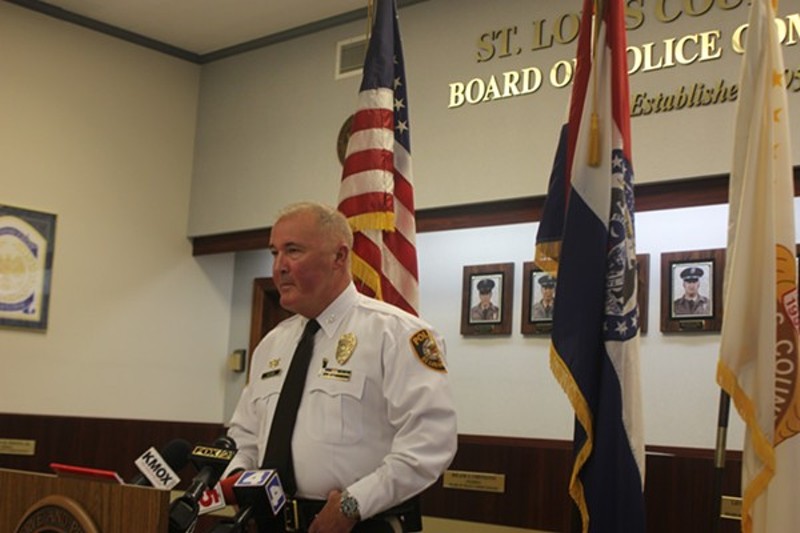 Appointed in 2014, St. Louis County Police Chief Jon Belmar took the stand in Wildhaber's trial. - DOYLE MURPHY