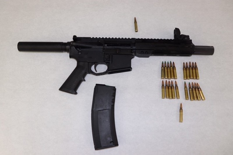 This Matrix AR15 5.56/.223 semi-automatic was recovered during the incident, St. Louis police say. - COURTESY ST. LOUIS POLICE
