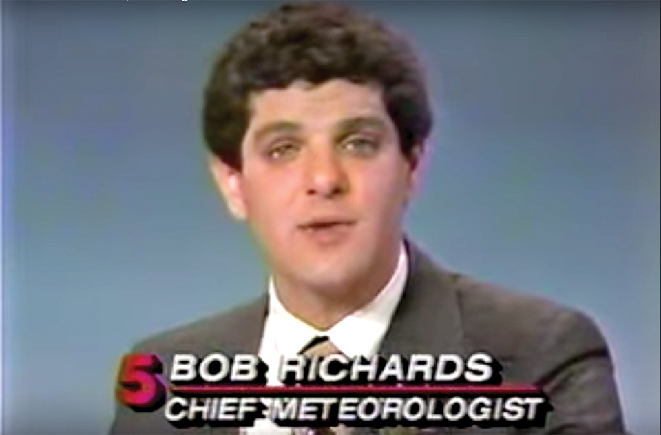 Clips of Richards doing the weather remain online 25 years after his shocking death. - VIA YOUTUBE