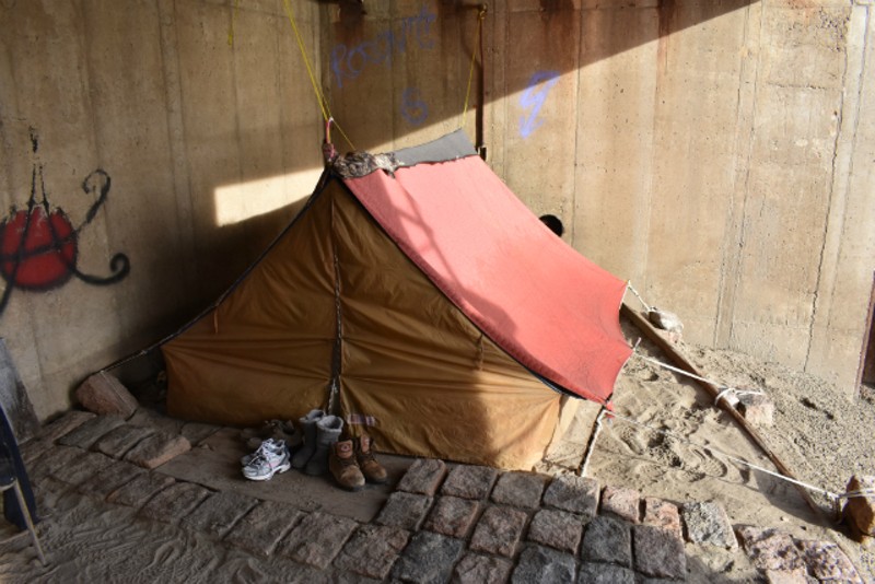 One of the tents where people lived during the winter of 2018. - DOYLE MURPHY