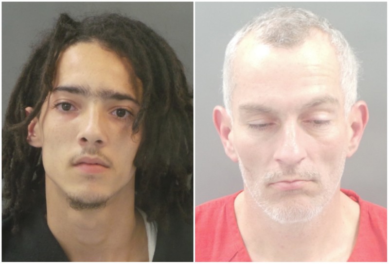 Matthew Warnack, left, and Joseph Adkins are facing felony charges. - ST. LOUIS CORRECTIONS