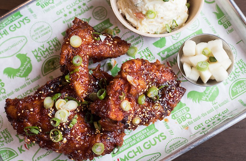 The Korean fried chicken at Kimchi Guys is glorious. - Mabel Suen
