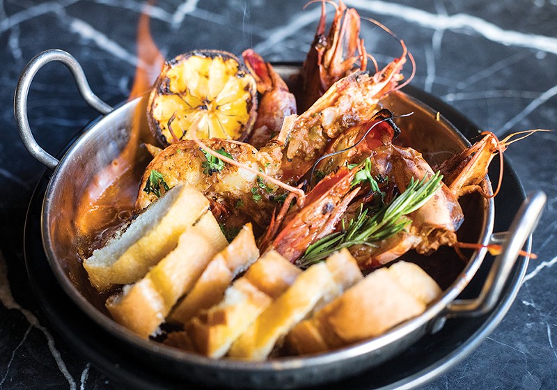 The Flaming Wicked Prawns are just one of the all-star dishes at Bait. - MABEL SUEN
