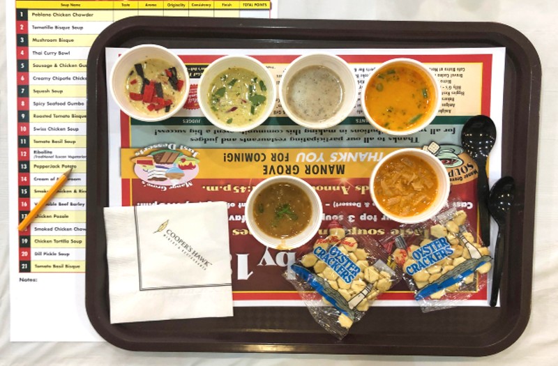 Sample 22 soups and then vote for your favorite. - LIZ MILLER