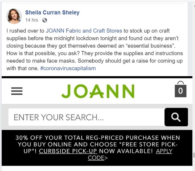 Is JOANN Fabrics Really Offering Face Mask Sewing Kits? (6)