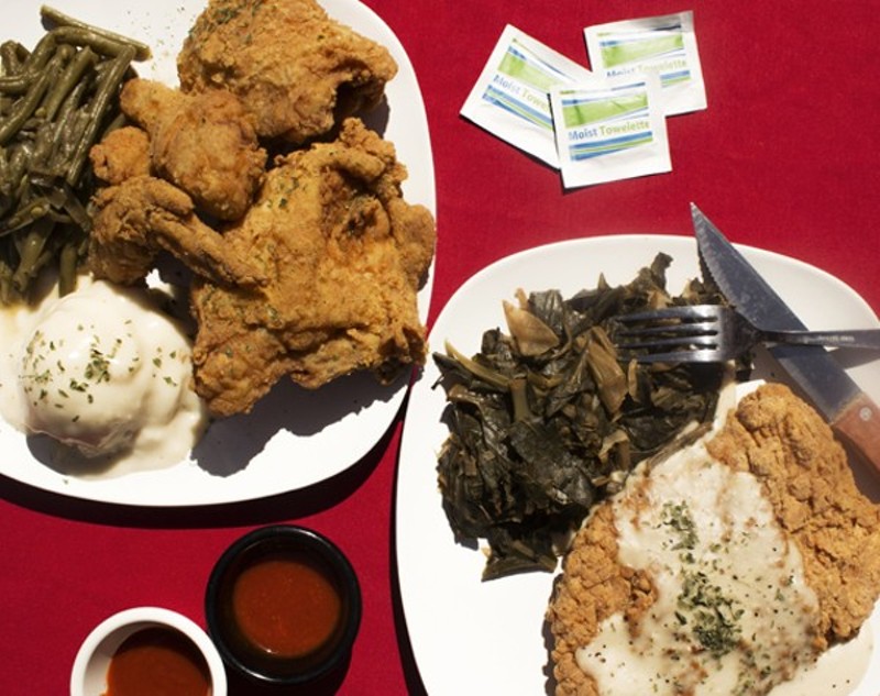 You can eat Miss Leon's famous fried chicken and help those in need this Sunday. - MABEL SUEN