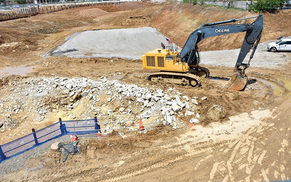 Work on the new Major League Soccer stadium has continued. - DOYLE MURPHY