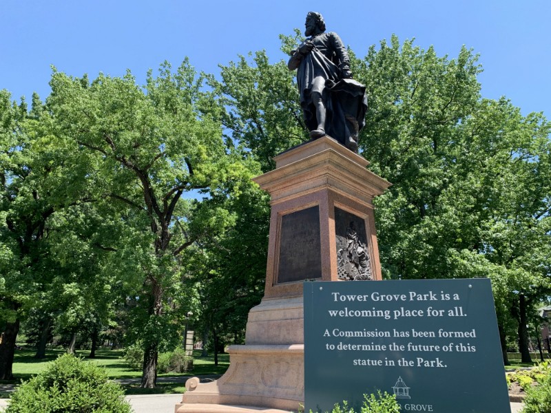 Calls to remove the Christopher Columbus statue have gotten new life as people across the country question statues while protesting racial injustice. - DOYLE MURPHY