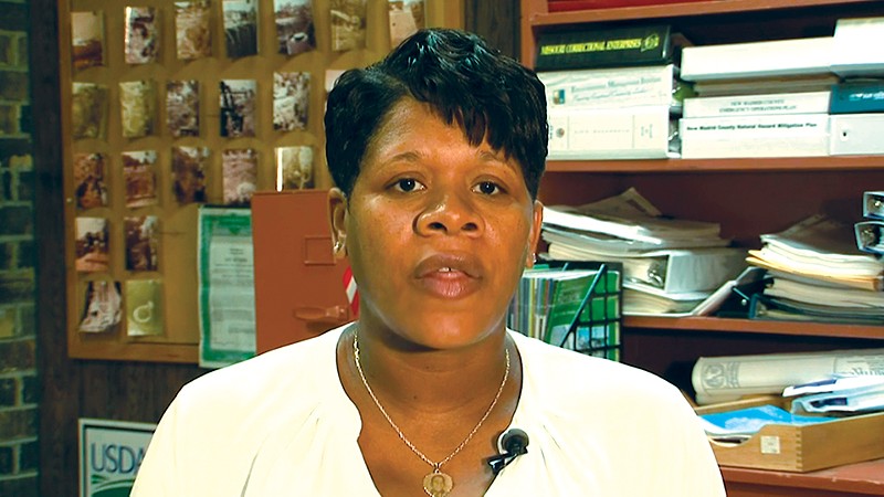 Former Mayor Tyus Byrd speaks with NBC News soon after her election. - SCREENSHOT