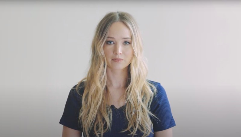 Actress Jennifer Lawrence tells Missourians to vote against Amendment 3 in new video. - SCREENSHOT