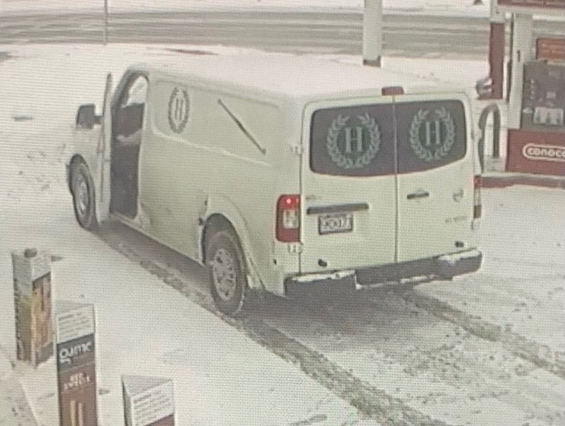This funeral home van was stolen Thursday morning outside a north St. Louis County QuikTrip. - COURTESY ST. LOUIS COUNTY POLICE