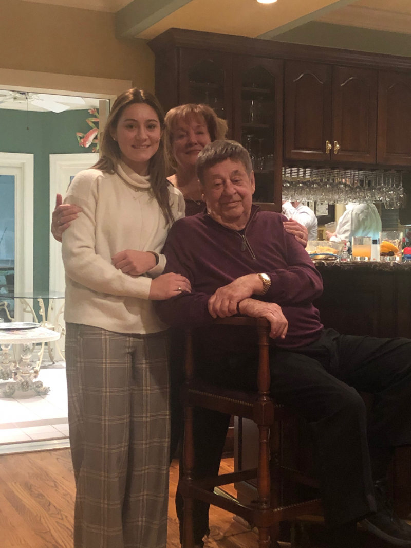 Emily with her grandparents, Margie and Ed Imo. - Courtesy of Emily Imo
