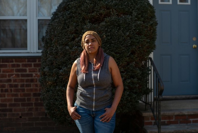 Alexandra Sierra and her husband had never earned a lot of money, but things grew more dire for their family during the pandemic. Sierra, of Bergen County, New Jersey, had to leave her Amazon warehouse job when her kids’ school went remote. Her husband stopped driving for Uber when trips became scarce and he feared getting covid on top of his asthma. - CAROLINE GUTMAN / FOR KHN