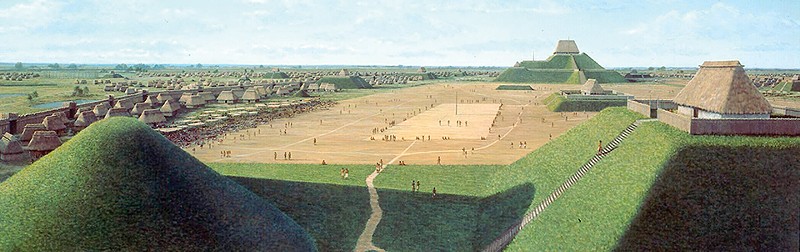 A depiction of day-to-day life during the height of the former community. - COURTESY CAHOKIA INTERPRETIVE CENTER