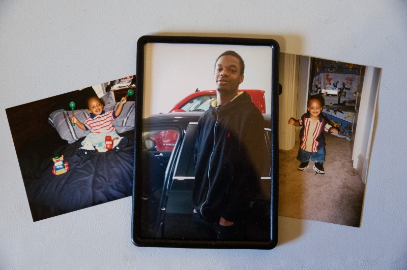 Childhood family photos of Cortez Bufford are seen on May 16, 2021, in St. Louis. - MICHAEL B. THOMAS FOR THE INTERCEPT