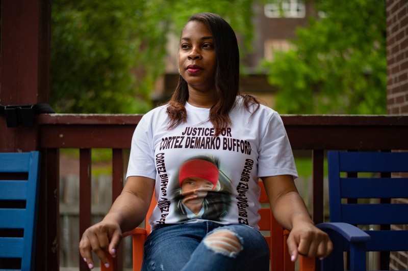 Ericka Freeman, sister of Cortez Bufford, poses for a portrait on May 16, 2021, in St. - MICHAEL B. THOMAS FOR THE INTERCEPT