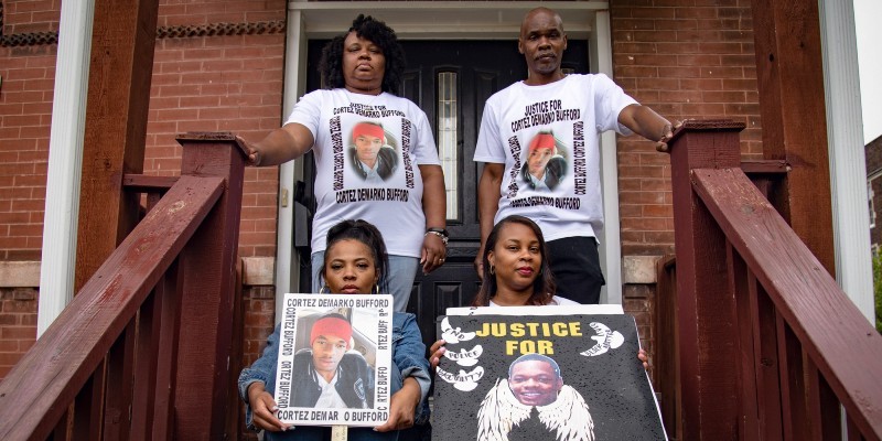 The Bufford family poses for a portrait at their home on May 16, 2021, in St. Louis. - MICHAEL B. THOMAS FOR THE INTERCEPT