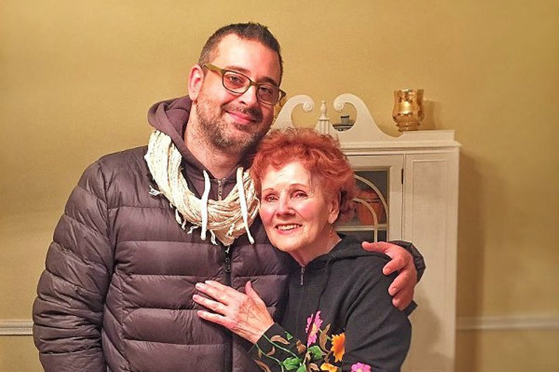 When we asked Eric Hall for a photo to accompany this story, he sent us this one of him with his grandma, whom he described as "a perfect person." - Photo courtesy of the artist