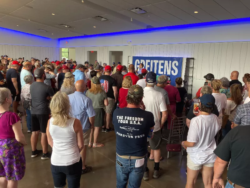 The crowd during Greitens' speech. - DANIEL HILL