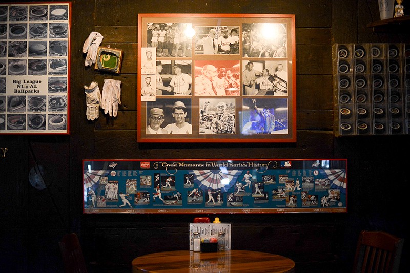 The Jack Buck memorabilia wall is one of the touches that makes Sportsman's so St. Louis. - ANDY PAULISSEN