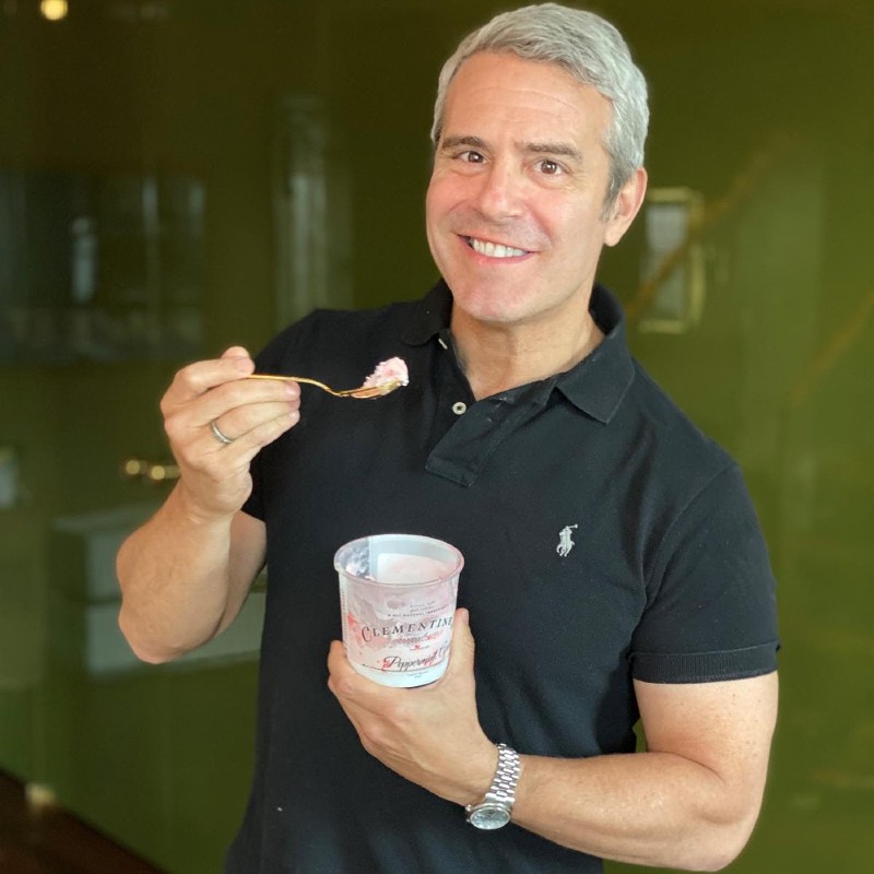 Andy Cohen with Peppermint Andy, the new Clementine's Creamery flavor benefitting DOORWAYS. - Clementine's Creamery