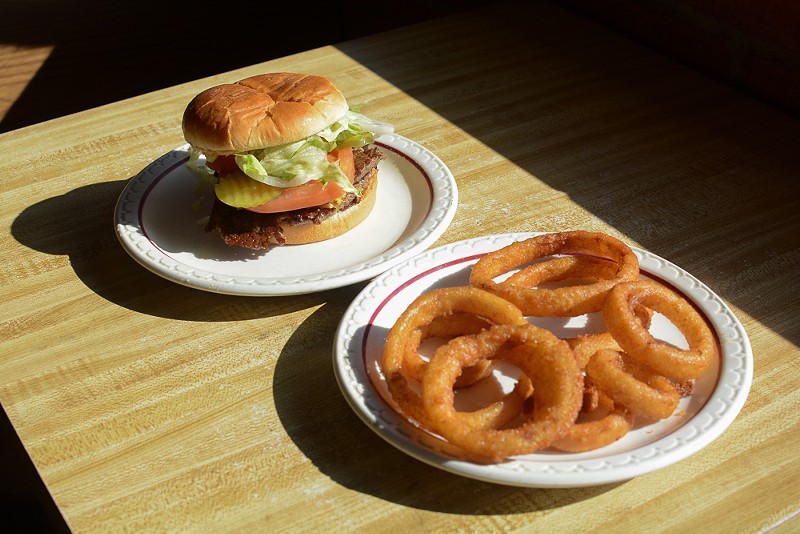 The burger and onion rings have been staples of the restaurant for generations. - ANDY PAULISSEN