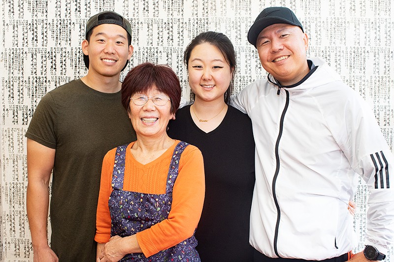 Chef Mimi Lee (second from left) with son Terry Lee, daughter Youni Lee Cho and son-in-law Jaeyeon Cho. - MABEL SUEN