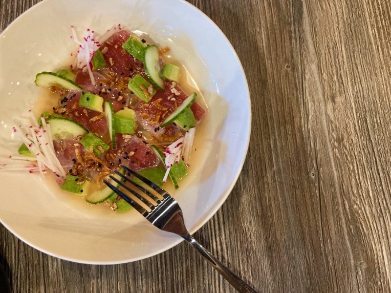 Jalea features a variety of different ceviche, including the sashimi-style tuna tiradito. - CHERYL BAEHR