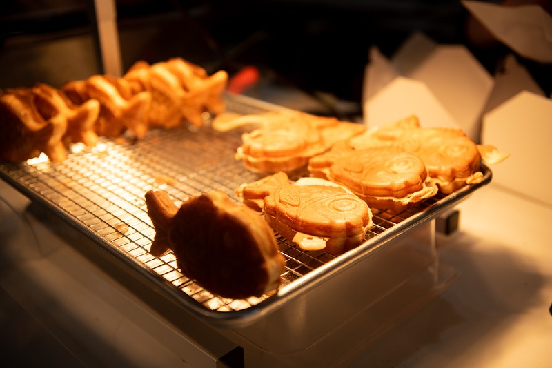 Taiyaki can be filled with both sweet and savory ingredients. - VU PHONG