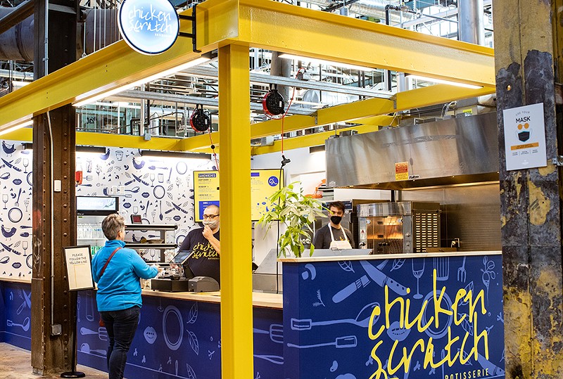 Chicken Scratch is part of the vibrant Food Hall at City Foundry community. - Mabel Suen