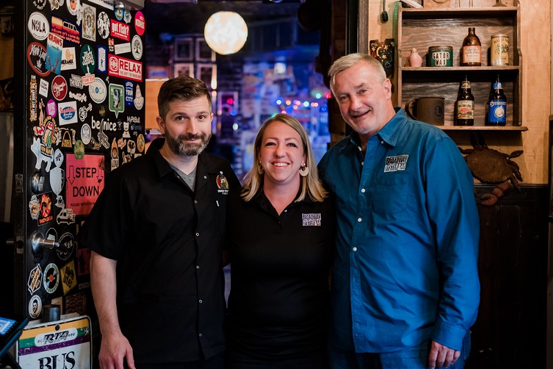 Chef Michael Treras, GM Mary Moramarco and co-owner Steve Sullivan are stewards of the Broadway Oyster Bar legacy. - Phuong Bui