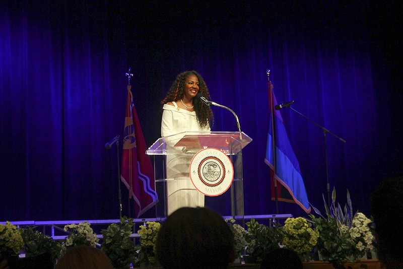 Mayor Tishaura Jones delivered her first inaugural State of the City address.  -MONICA OBRADOVIC