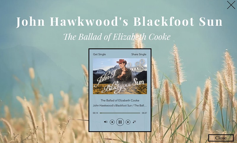 John Hawkwood's Blackfoot Sun's "The Ballad of Elizabeth Cooke." - Screengrab