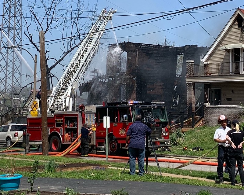 A fire destroyed the home of three St. Louis restaurant industry employees on Saturday. - Courtesy of Jamie Kilgore