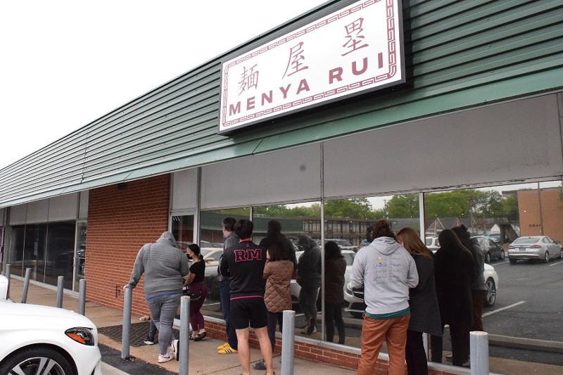 Guests queue up to get a taste of Menya Rui. - Cassidy Waigand