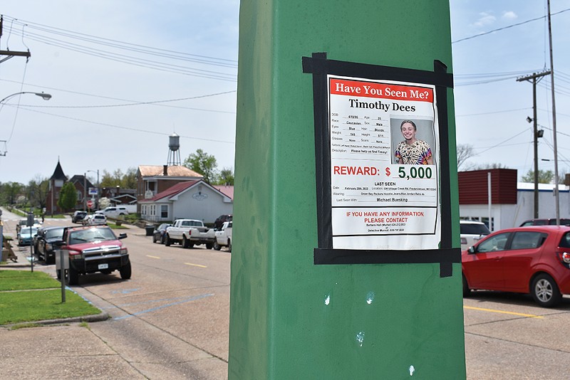 Fredericktown is blanketed with missing person posters for Hall's son. - RYAN KRULL