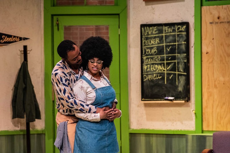 Rena (Alex Jay) and Youngblood (Olajuwon Davis) in Jitney at The Black Rep. - PHILLIP HAMER