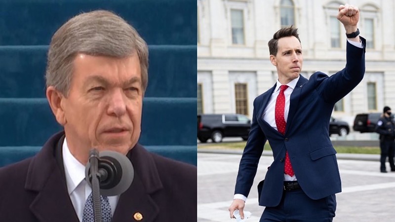 A vote for Roy Blunt or Josh Hawley is a vote for the NRA. - ROY BLUNT PHOTO CREDIT: YOUTUBE / PBS / JOSH HAWLEY PHOTO CREDIT: FRANCIS CHUNG/COURTESY OF E&E NEWS AND POLITICO
