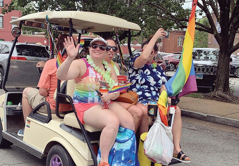 A golf cart parade kicks off Soulard Pride. - Courtesy Soulard Pride