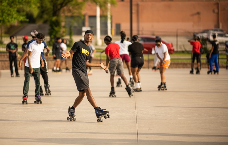 DJ Reala’s son, Jaheim Stampley, skates with style. - Melvin Shannon LLC and Seb Ferko Photography