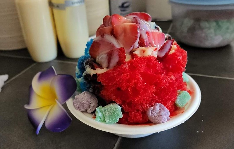 The Purple Hibiscus is one of Polynesian Breeze's most popular shave ice treats. - Courtesy Michele Goldsmith