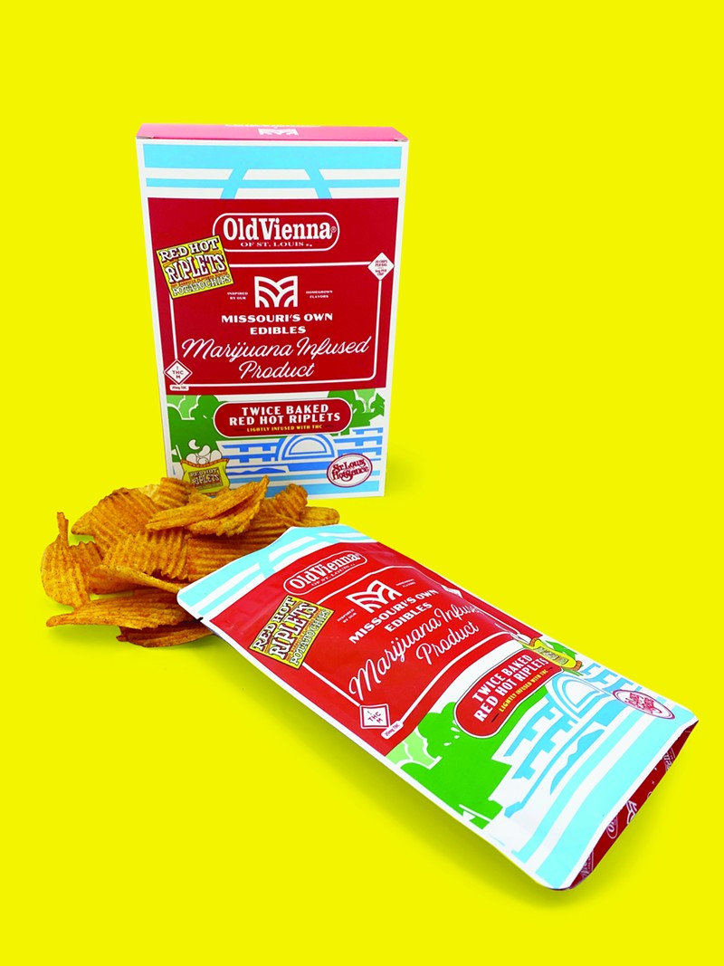 The new line of THC-infused chips has proven so popular dispensaries can barely keep them in stock. - VIA MISSOURI'S OWN