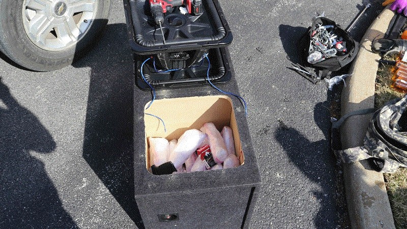 The subwoofer in which St. Charles police discovered more than 20 pounds of methamphetamine. - Courtesy U.S. Attorney’s Office