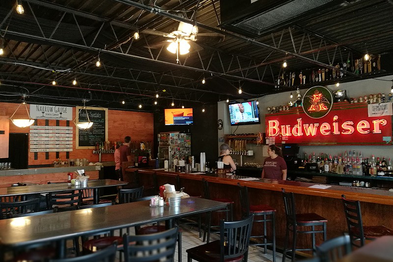 The bar has about ten Narrow Gauge beers on tap, in addition to a large selection of drafts from other local and national breweries. - Iain Shaw