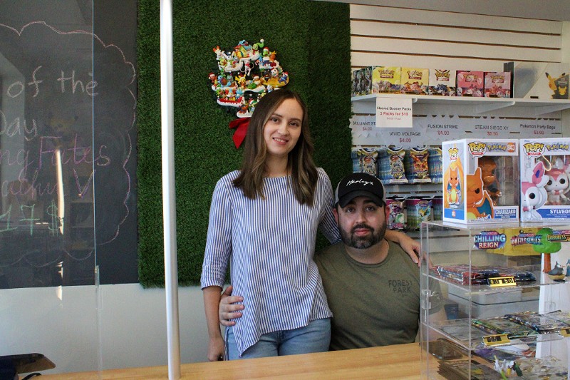 Brian and Valeria Trull in their shop.