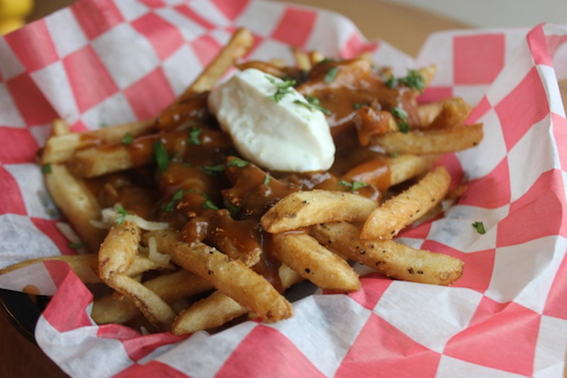 The "Southside gravy fries" are smothered with chorizo gravy. - PHOTO BY SARAH FENSKE